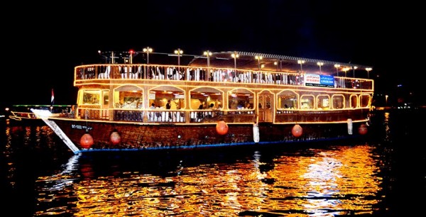 Luxury Marina Dhow Cruise in Dubai – Scenic Views, Dinner, and Relaxing Waterfront Experience